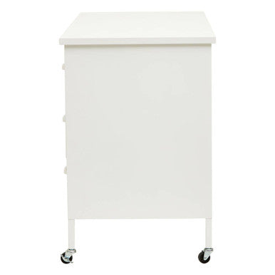 Academy Three Drawer White Desk - PN Home