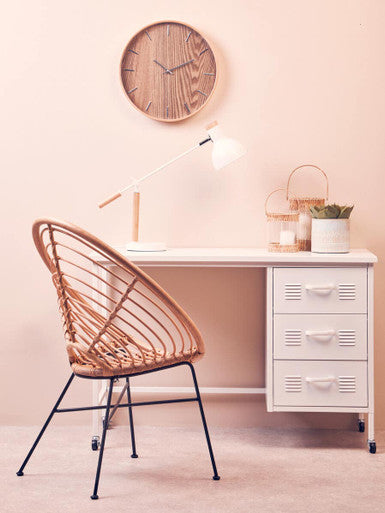 Academy Three Drawer White Desk - PN Home