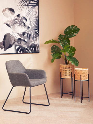 Stockholm Grey Fabric Dining Chair