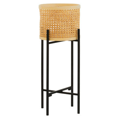 Depok Small Rattan Planter with Metal Stand - PN Home