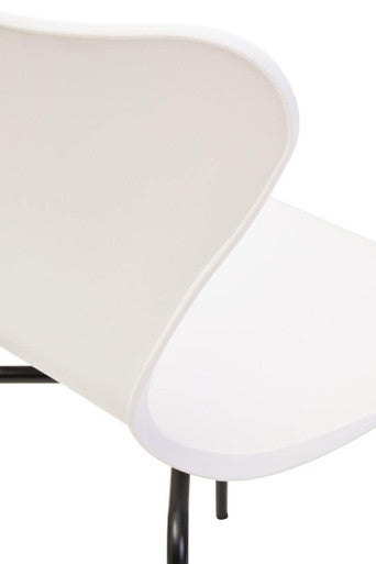 Laila White Seat and Black Legs Dining Chair - PN Home