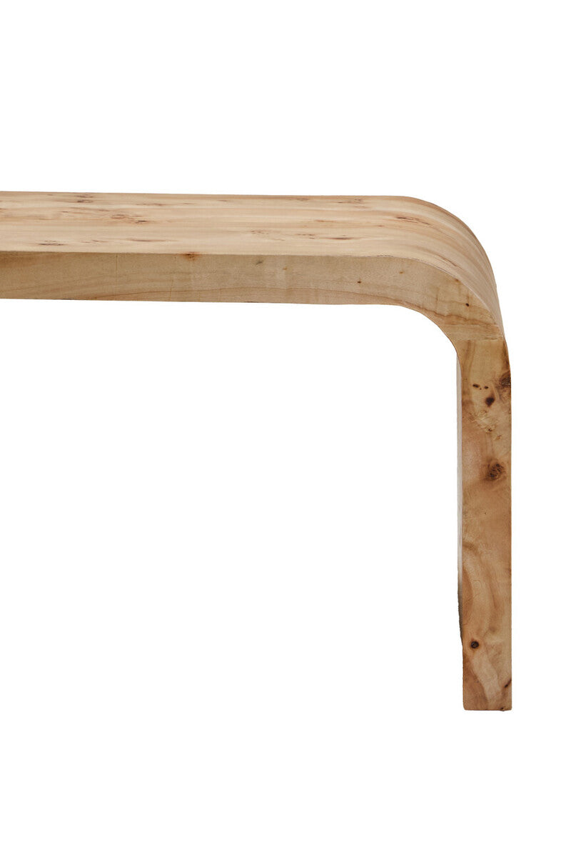 Mota Burl Wood Design Curved Coffee Table - PN Home