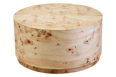 Mota Burl Wood Design Round Coffee Table - PN Home