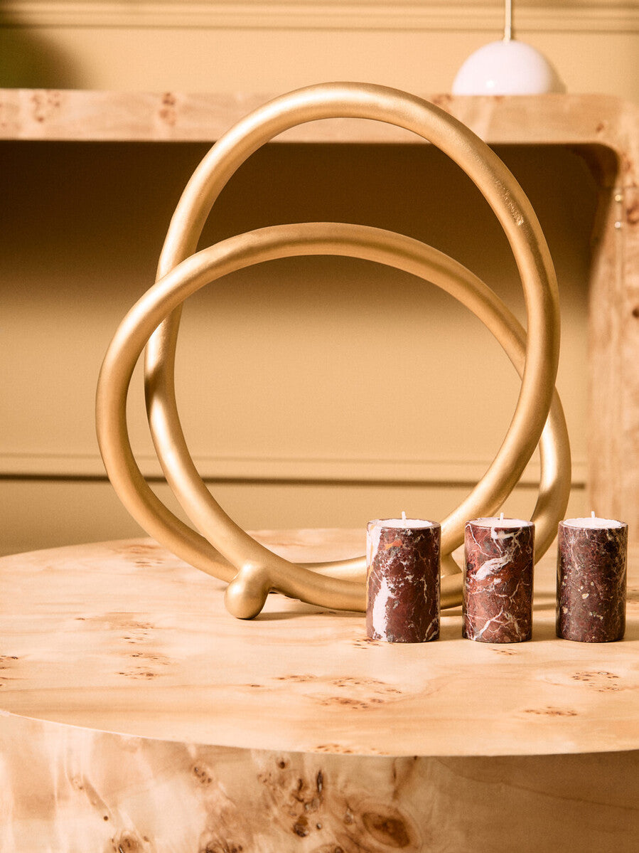 Mota Burl Wood Design Round Coffee Table - PN Home