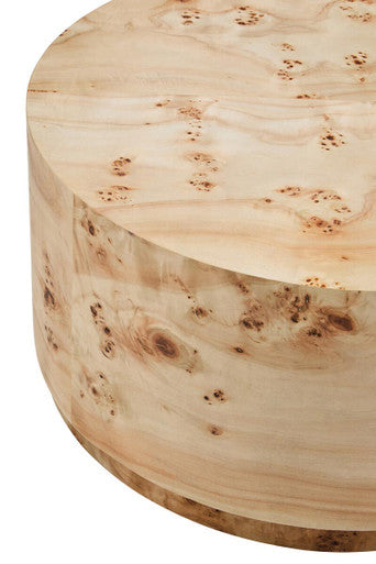 Mota Burl Wood Design Round Coffee Table - PN Home