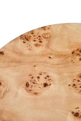 Mota Burl Wood Design Round Side Table