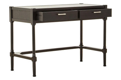 Heritage Two Drawer Black Finish Desk - PN Home