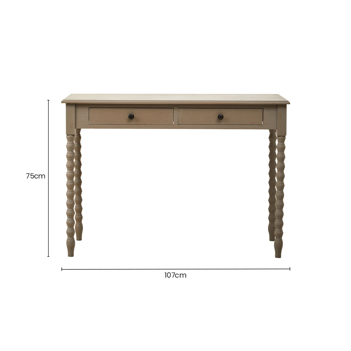 Heritage Two Drawer Desk with Natural Wash - PN Home