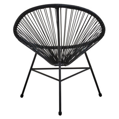 Miami Black Rattan 3 Piece Patio Set - PN Home