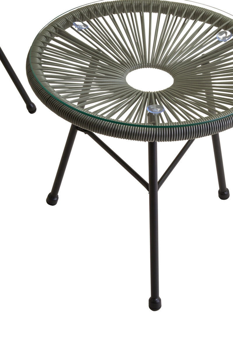 Miami Grey 3 Piece Rattan Patio Set - PN Home