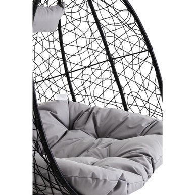 Goa Black Rattan Effect Double Hanging Chair - PN Home