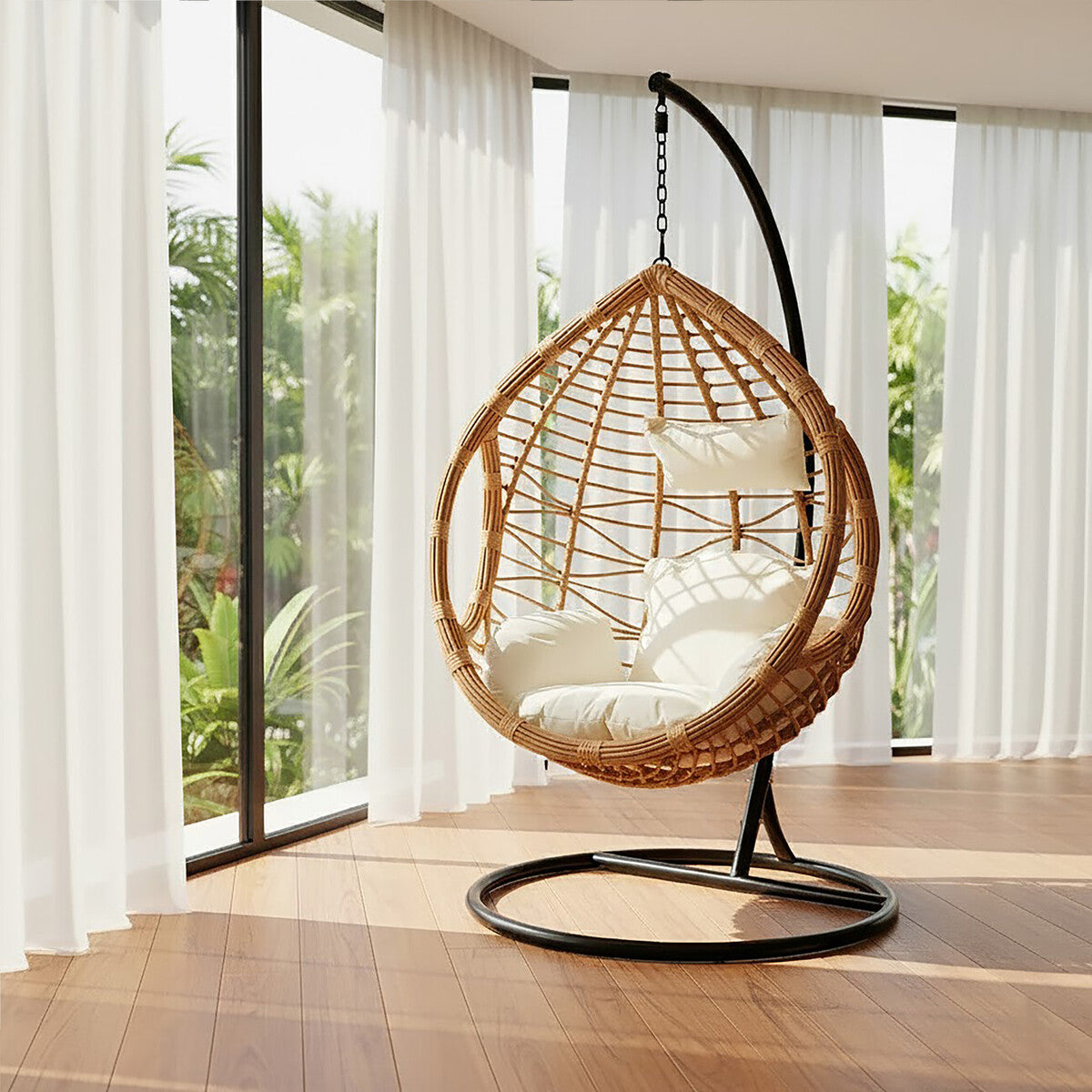 Goa Natural Rattan Effect Hanging Chair - PN Home