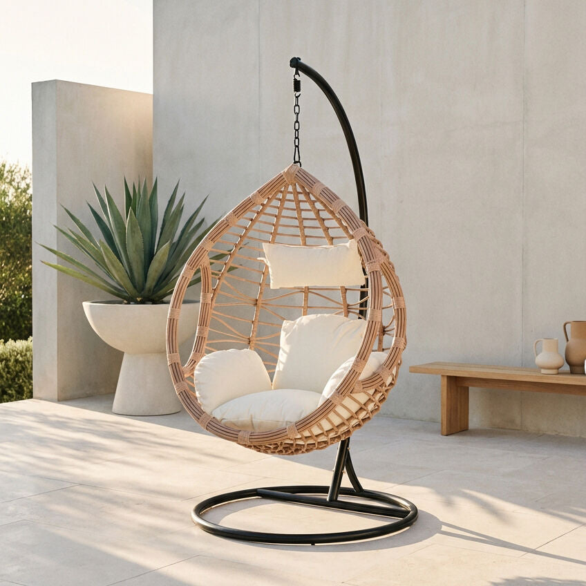 Goa Natural Rattan Effect Hanging Chair - PN Home