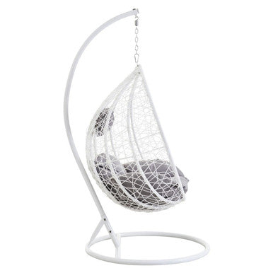 Goa White Rattan Effect Hanging Chair - PN Home
