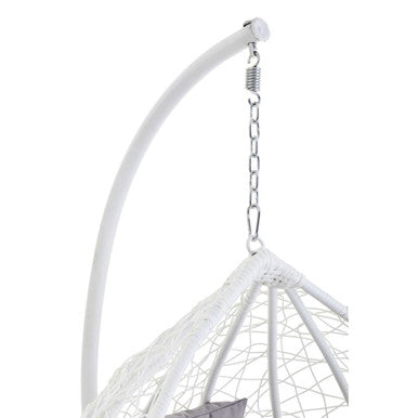 Goa White Rattan Effect Hanging Chair - PN Home