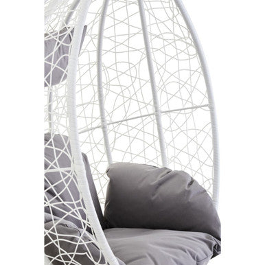 Goa White Rattan Effect Hanging Chair - PN Home