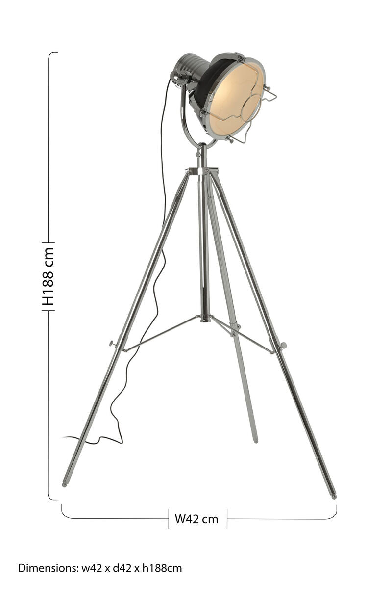 Industrial Revolution Matt Black Floor Lamp - PN Home