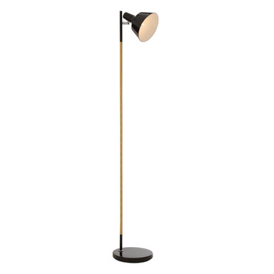 Bryant Black Metal and Wood Floor Lamp - PN Home
