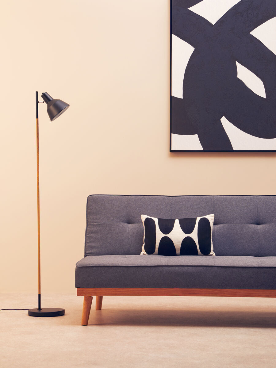 Bryant Black Metal and Wood Floor Lamp - PN Home