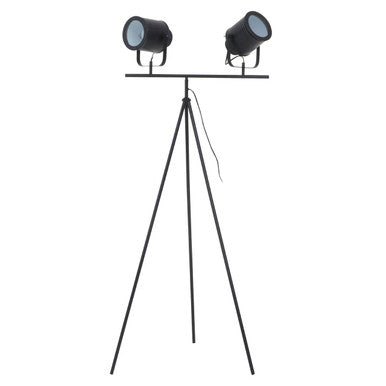 Stockholm Two Spotlight Matte Black Tripod Floor Lamp - PN Home