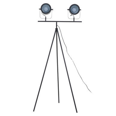Stockholm Two Spotlight Matte Black Tripod Floor Lamp - PN Home
