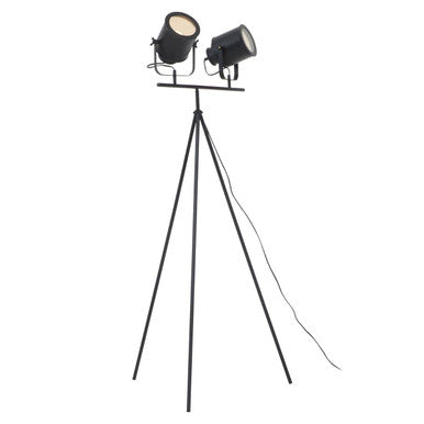 Stockholm Two Spotlight Matte Black Tripod Floor Lamp - PN Home