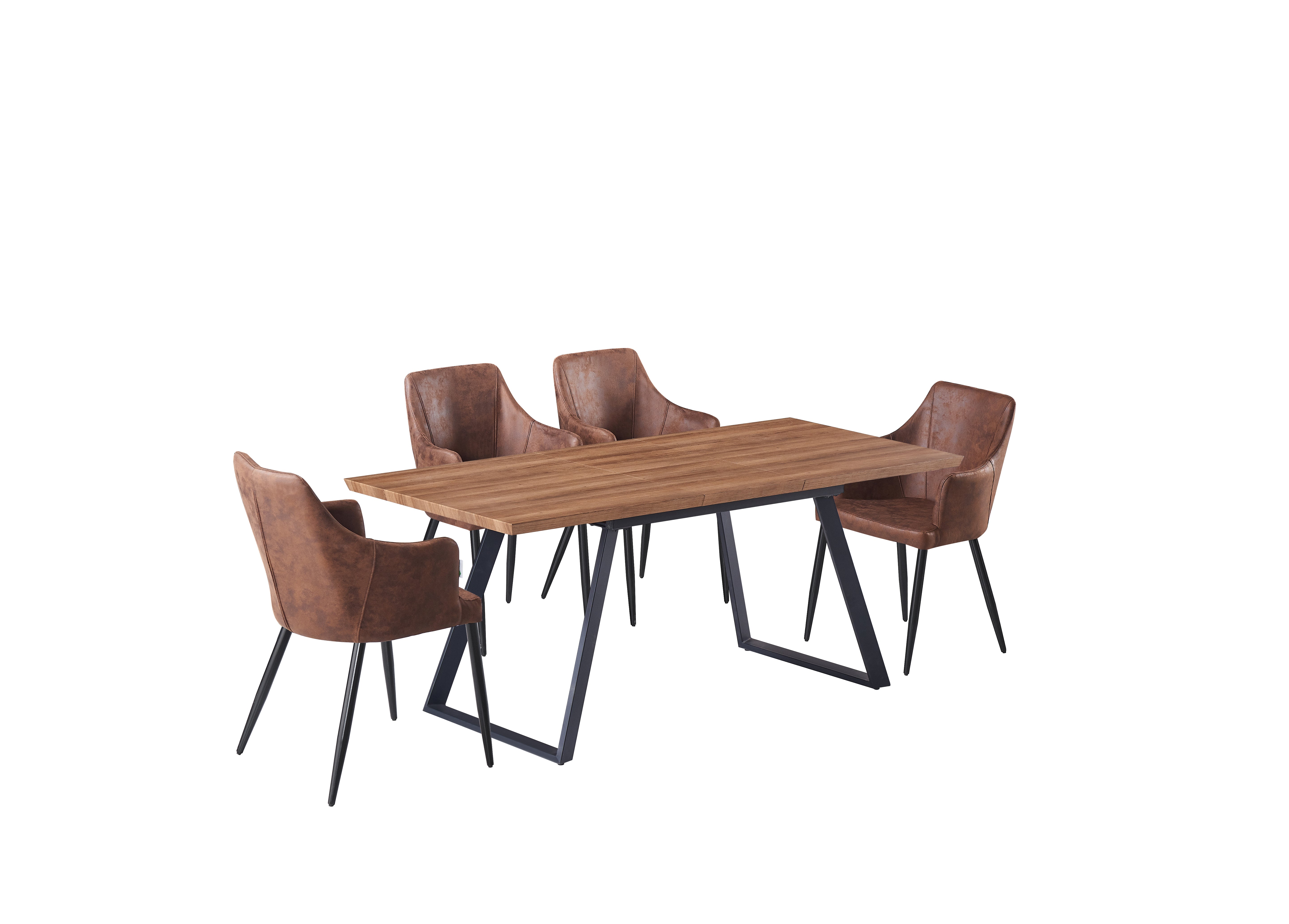 Zarah Brown Toga Lux Dining Set