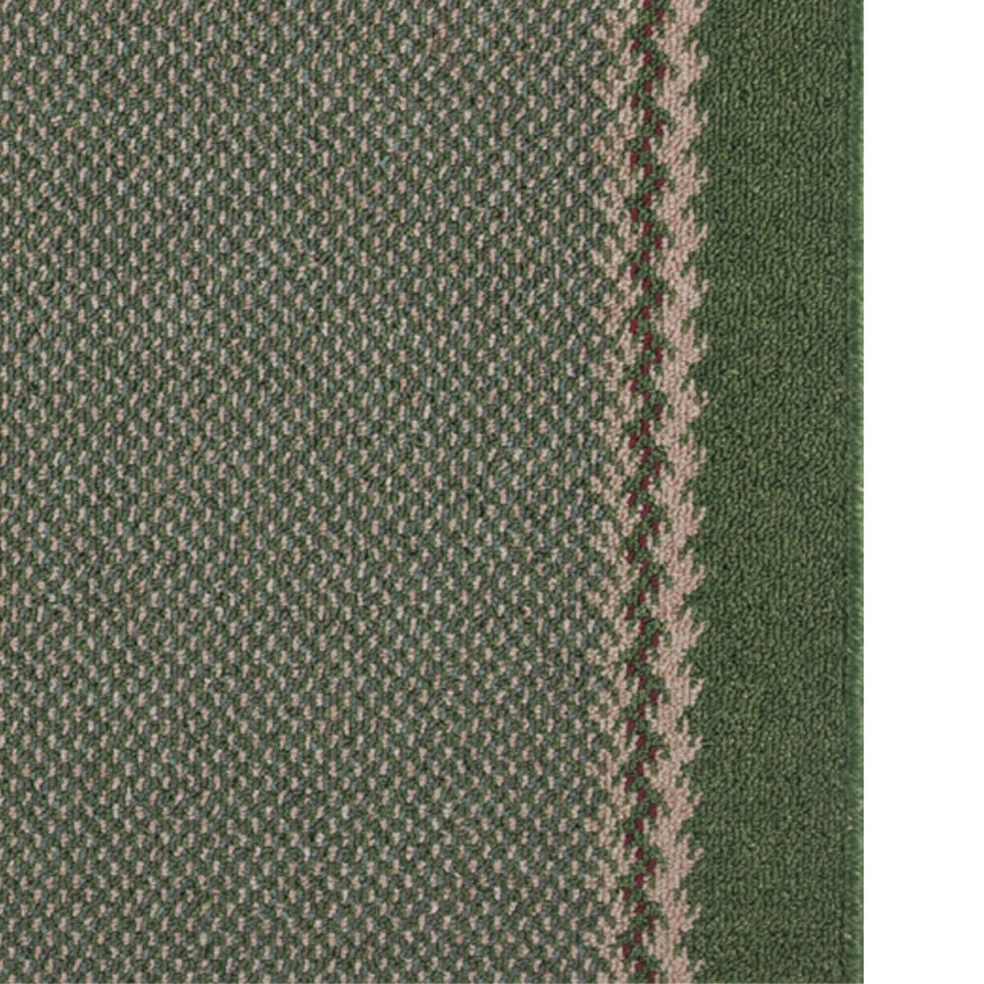 Washable Designer Bordered Green Rug | 116Gr - PN Home