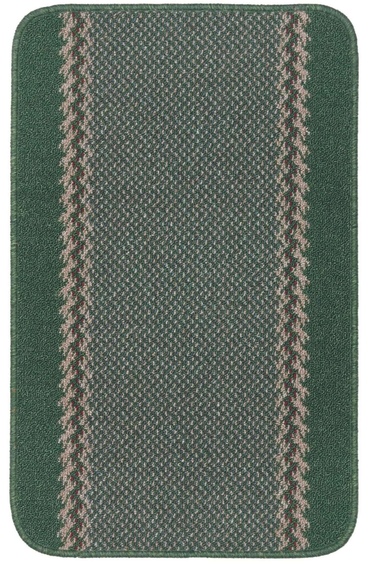 Washable Designer Bordered Green Rug | 116Gr - PN Home