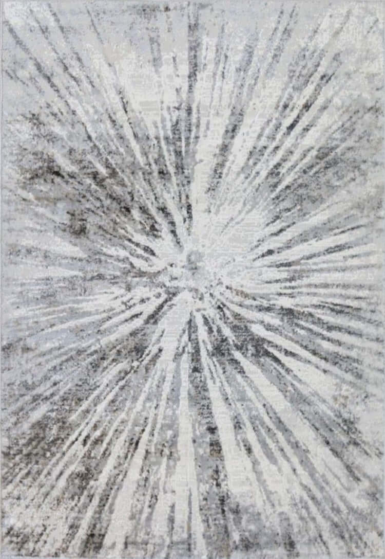Abstract Burst Grey Rug | D149A - PN Home