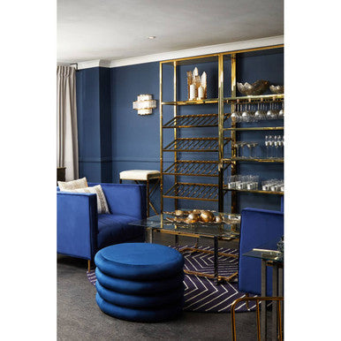 Bosie Moyo Blue And White Round Rug - PN Home