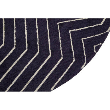 Bosie Moyo Blue And White Round Rug - PN Home