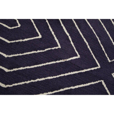 Bosie Moyo Blue And White Round Rug - PN Home