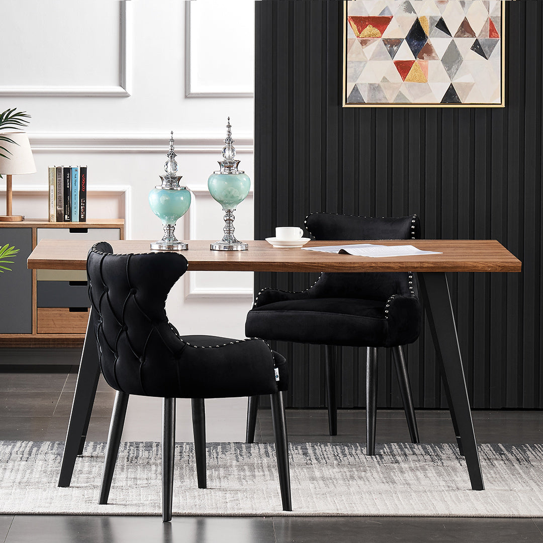 Oxford Rocco LUX 5PCs Dining Set includes an Oak Dining Table and Set of 4 Dining Chairs