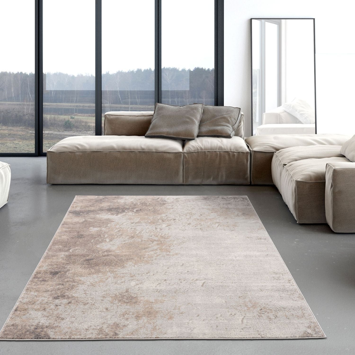 Montana Abstract Brown Rug - PN Home