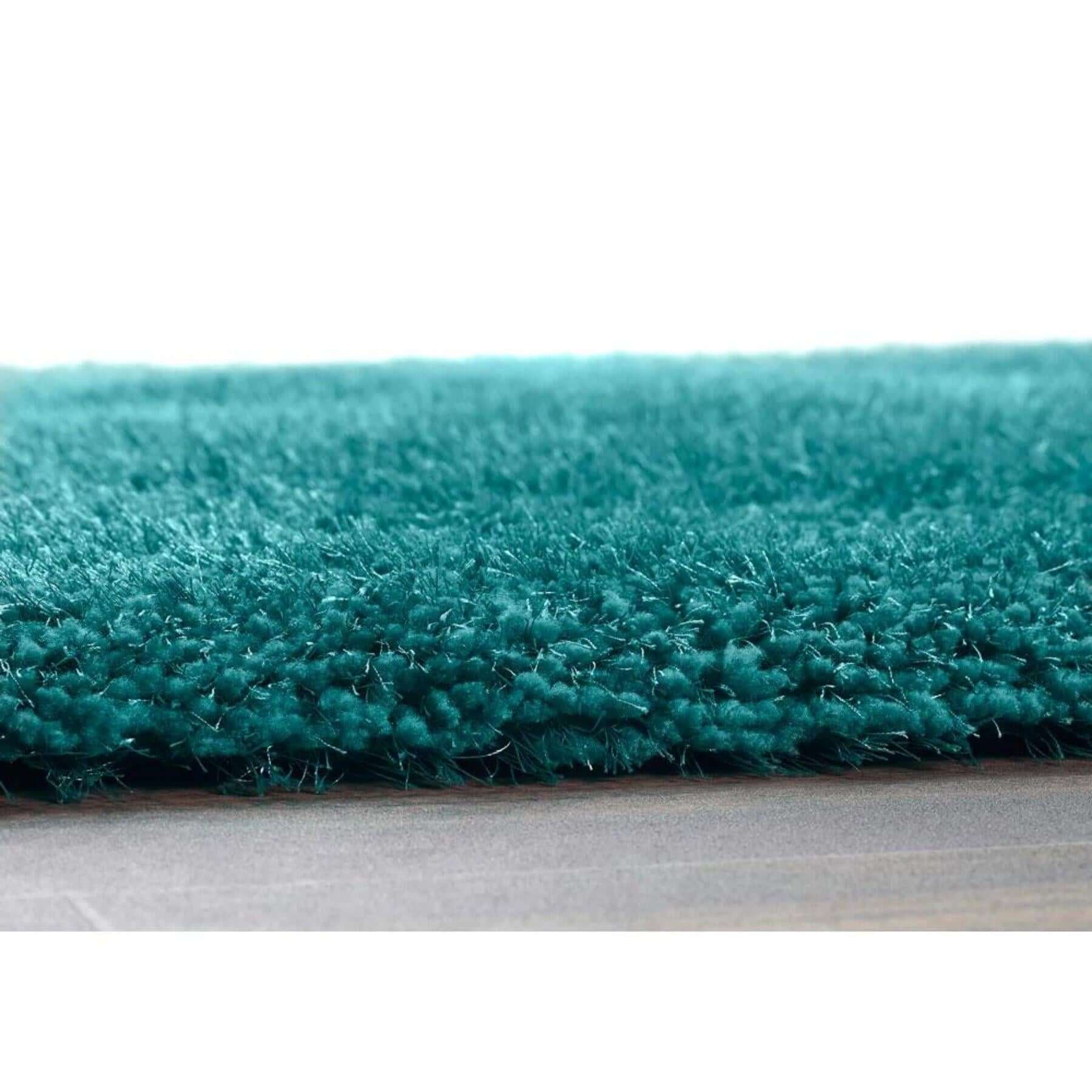 Chicago Dark Teal Shaggy Rug - PN Home
