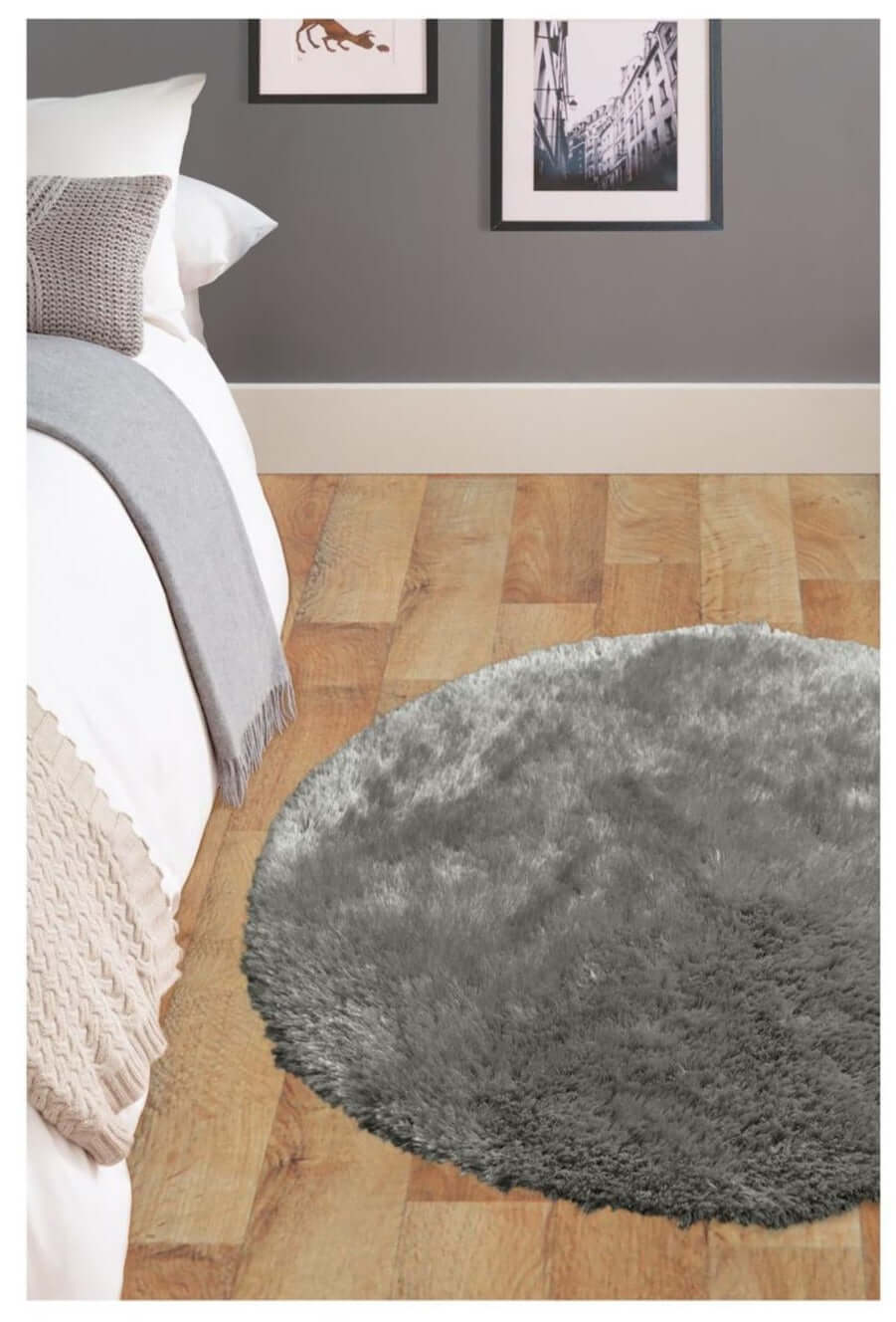 Soft Washable Grey Shaggy Rug | SA-04 - PN Home