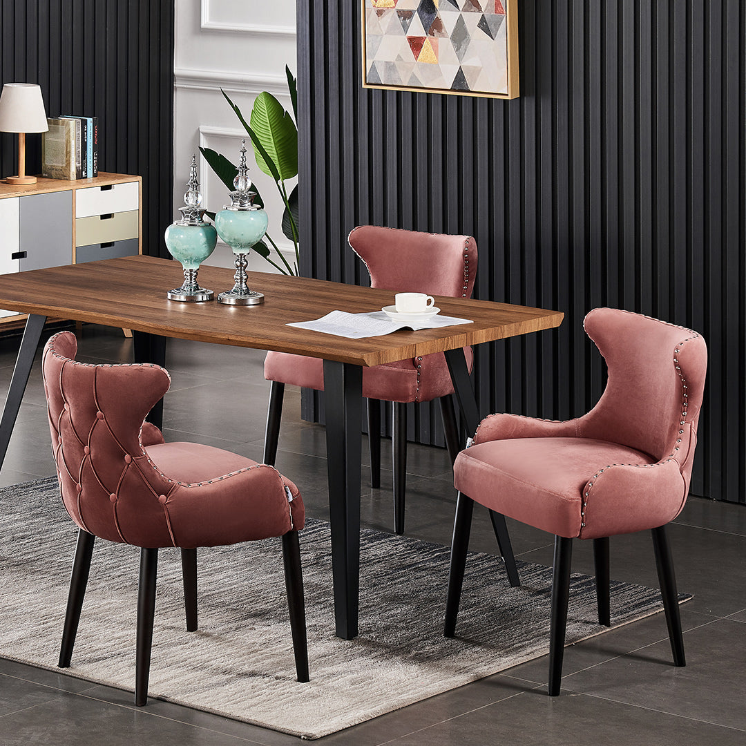 Oxford Rocco LUX 5PCs Dining Set includes an Oak Dining Table and Set of 4 Dining Chairs