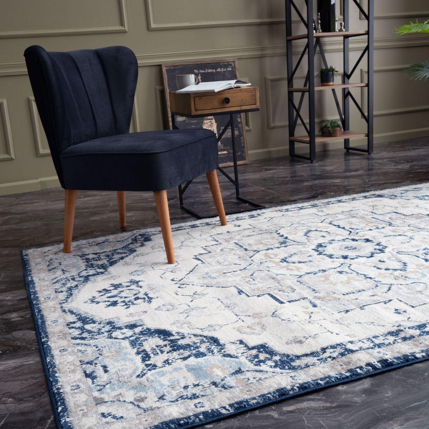 Montana Vintage Navy Rugs | 4000 - PN Home