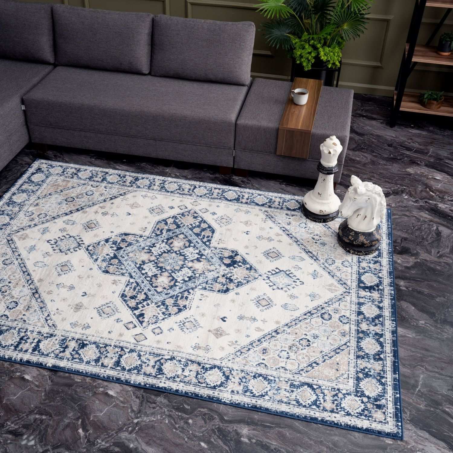 Montana Vintage Navy Rugs | 4010 - PN Home