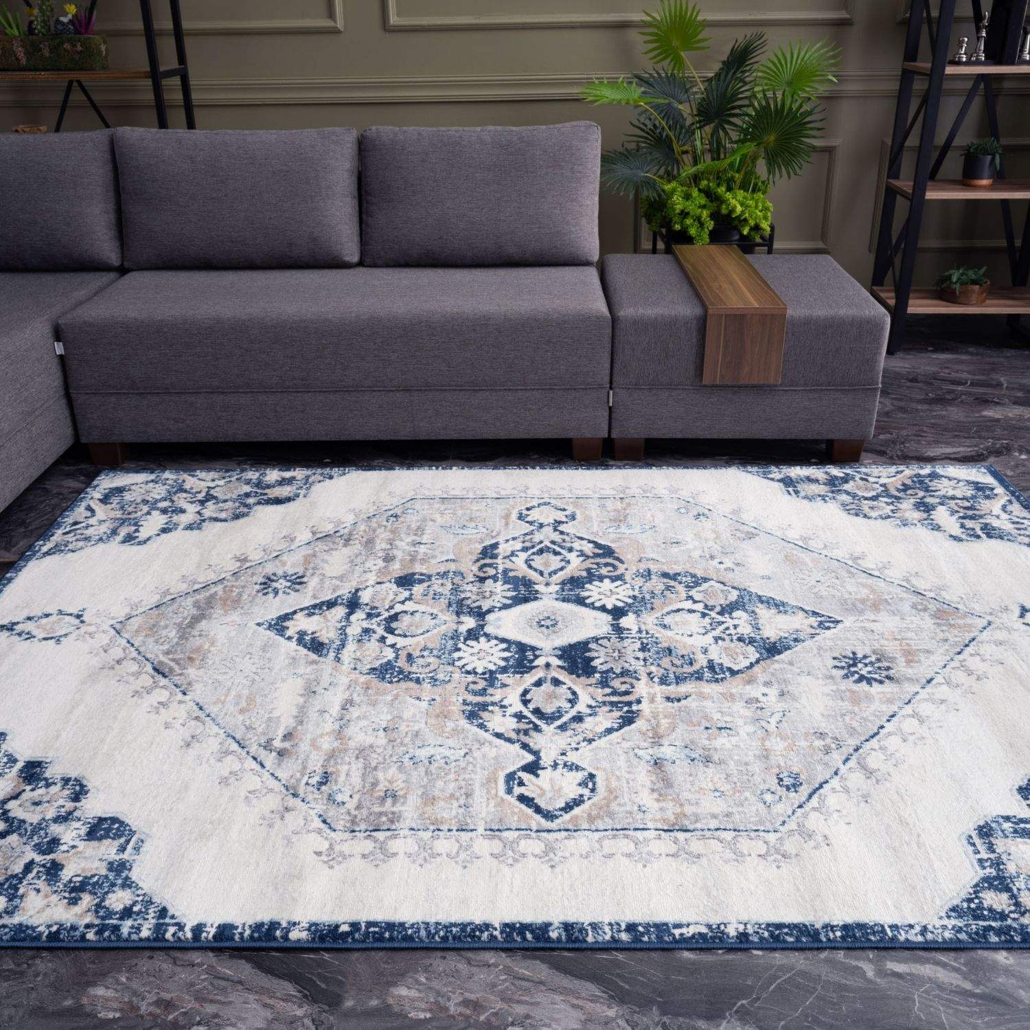 Montana Vintage Navy Rugs | 4020 - PN Home