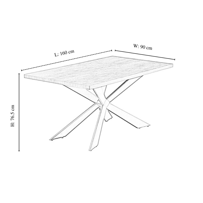 Oxford Duke LUX Dining Set, a Table and Chairs Set of 4, White