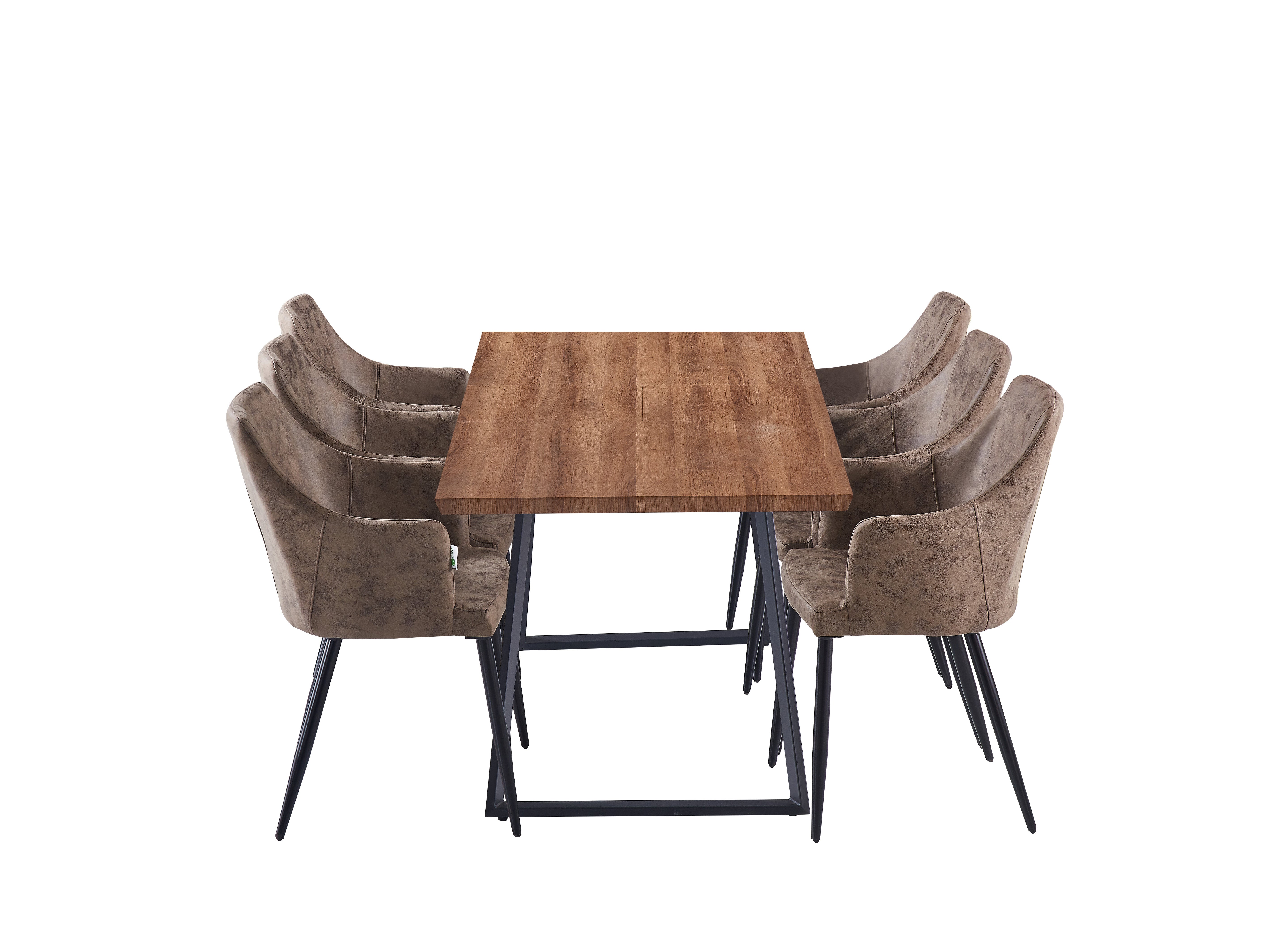 Zarah Brown Toga Lux Dining Set