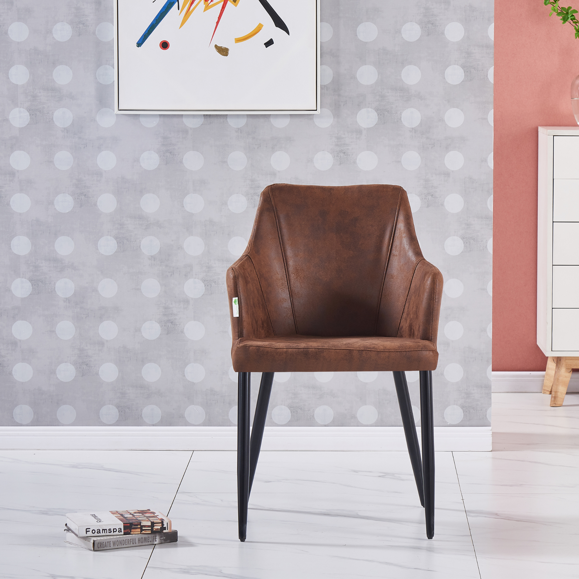 Zarah Rocco Dining Set with Oak Table and 4 Dining Chairs
