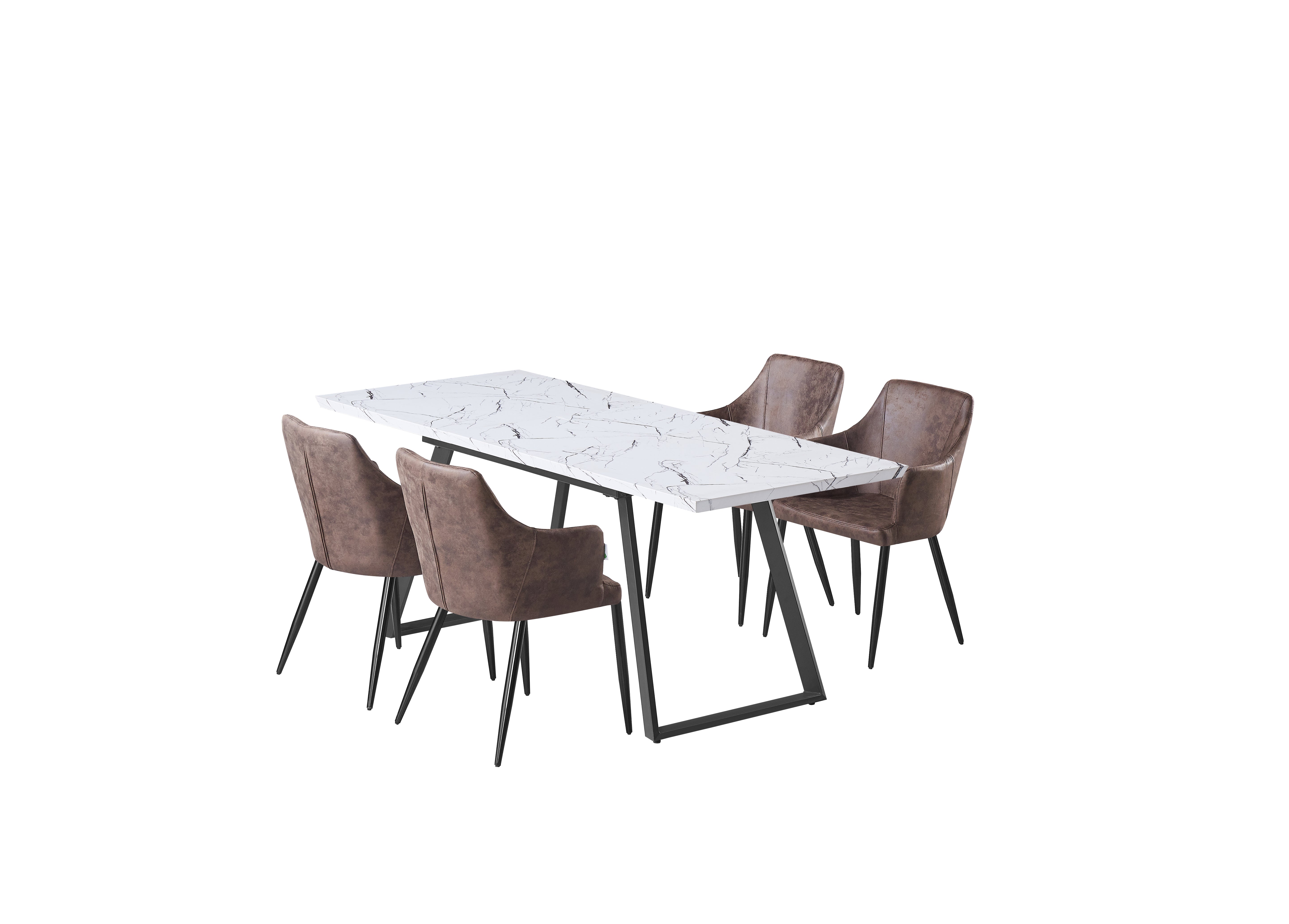 Zarah White Toga Lux Dining Set