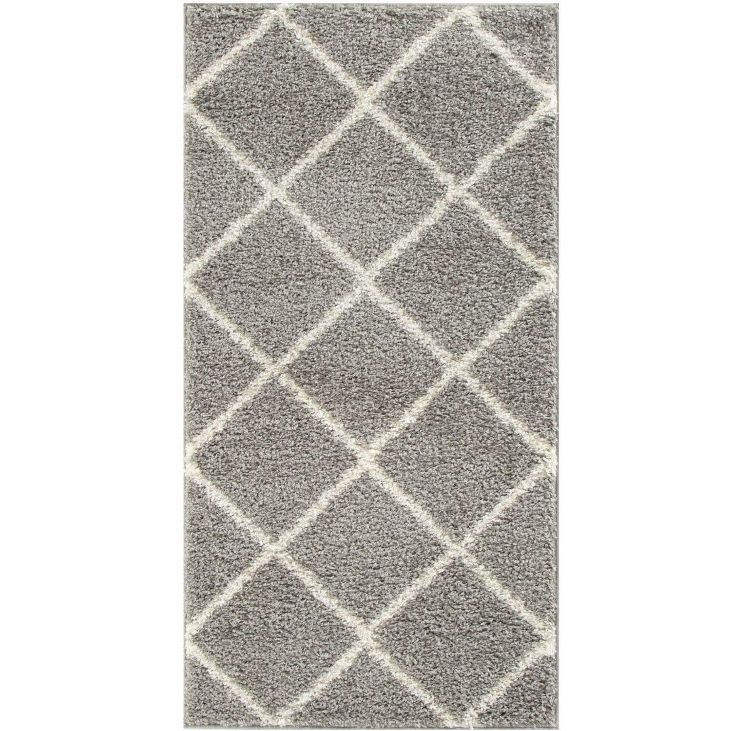 Moroccan Grey Shaggy Rug | 510 - PN Home