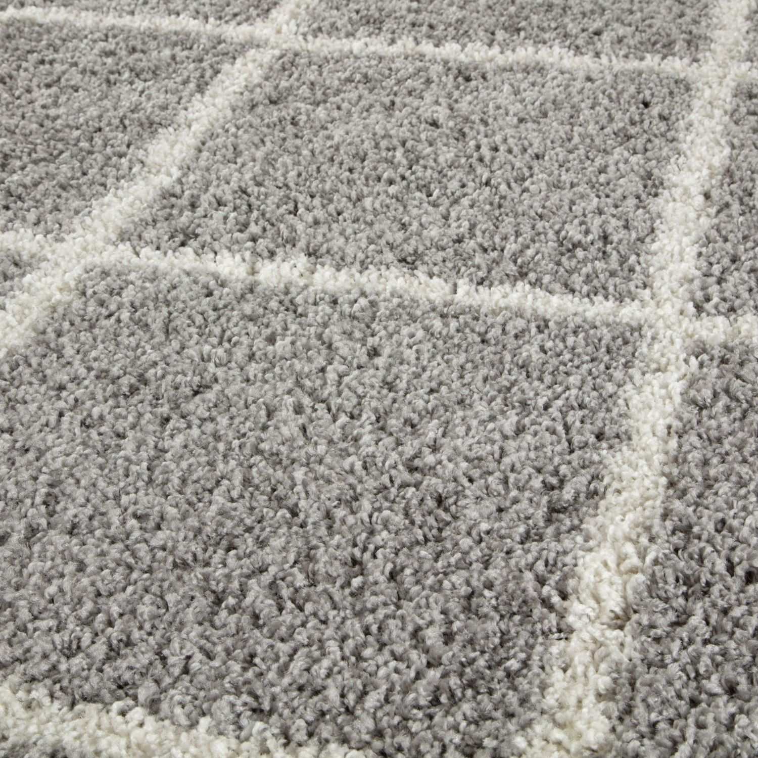 Moroccan Grey Shaggy Rug | 510 - PN Home
