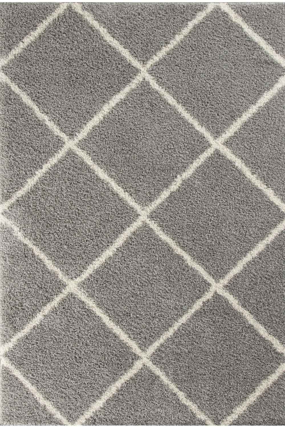 Moroccan Grey Shaggy Rug | 510 - PN Home