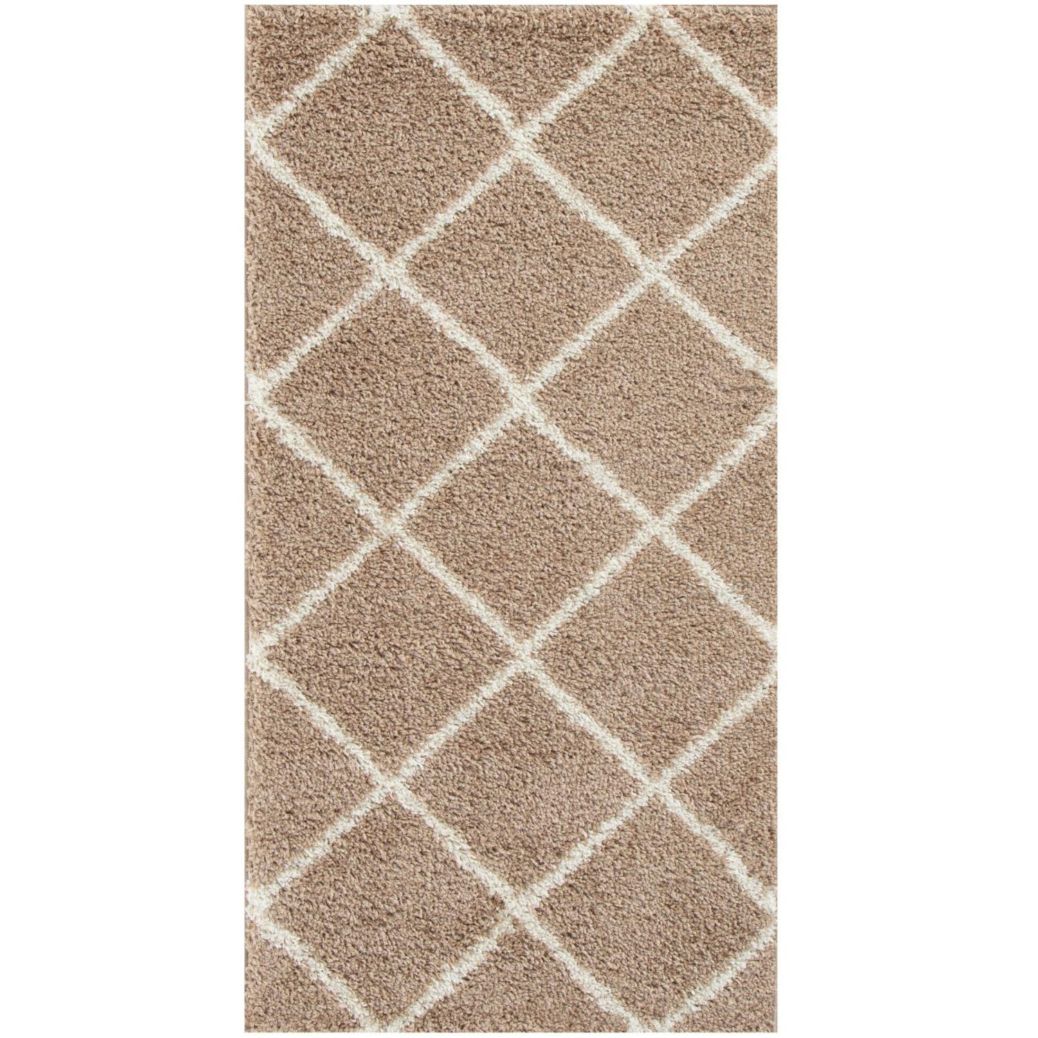 Moroccan Beige Shaggy Rug | 520 - PN Home
