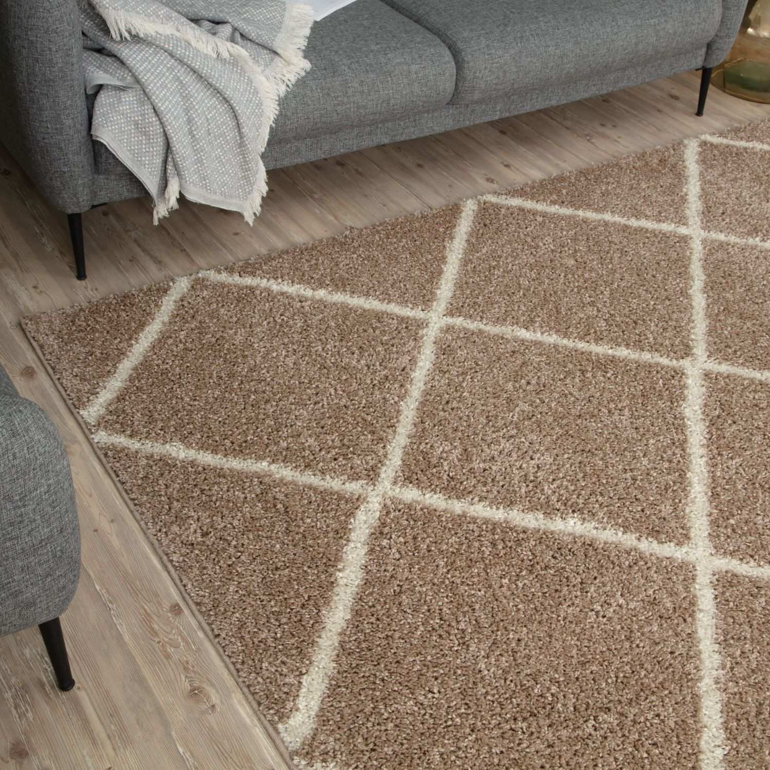 Moroccan Beige Shaggy Rug | 520 - PN Home